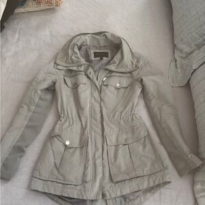 BCBGMaxAzria Light Gray Utility Jacket